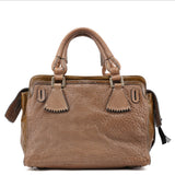 Chloé Beige Studded Leather Tote Bag