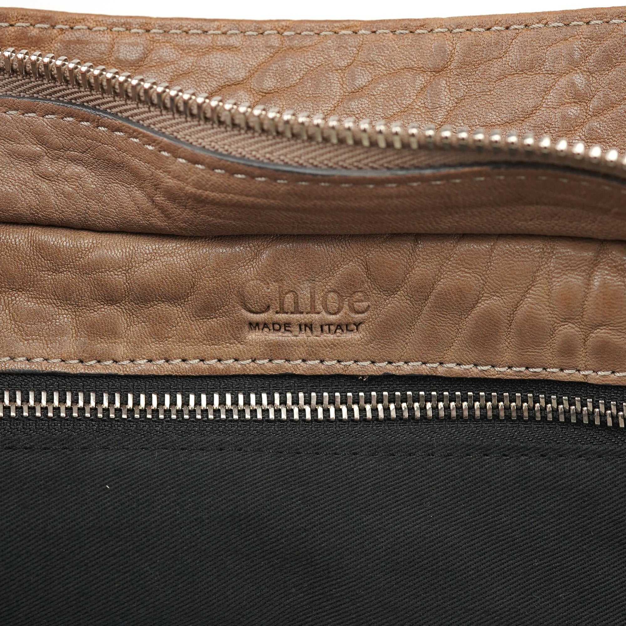 Chloé Beige Studded Leather Tote Bag