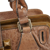 Chloé Beige Studded Leather Tote Bag
