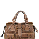 Chloé Beige Studded Leather Tote Bag