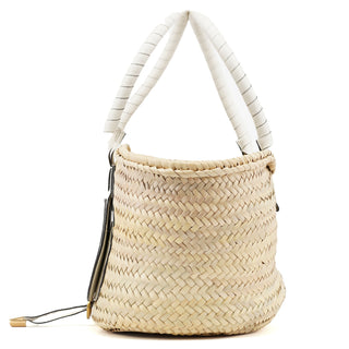 Chloé Beige White Marcie Basket Bag