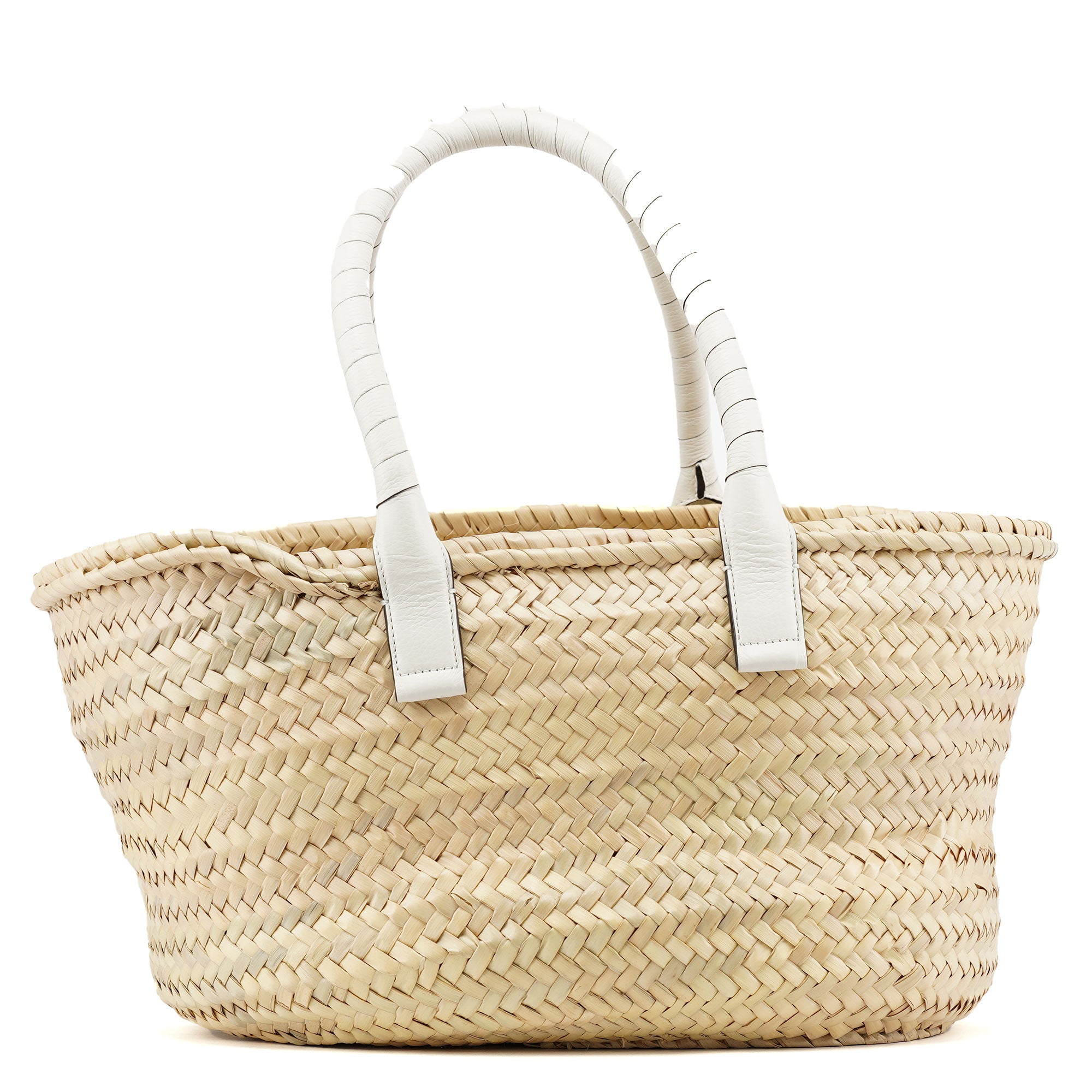 Chloé Sac panier Marcie beige et blanc