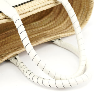 Chloé Beige White Marcie Basket Bag