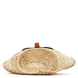 Chloé Beige Woven Raffia Marcie Basket Bag