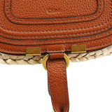 Chloé Beige Woven Raffia Marcie Basket Bag