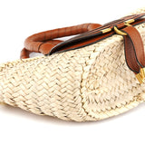 Chloé Beige Woven Raffia Marcie Basket Bag