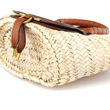 Chloé Beige Woven Raffia Marcie Basket Bag