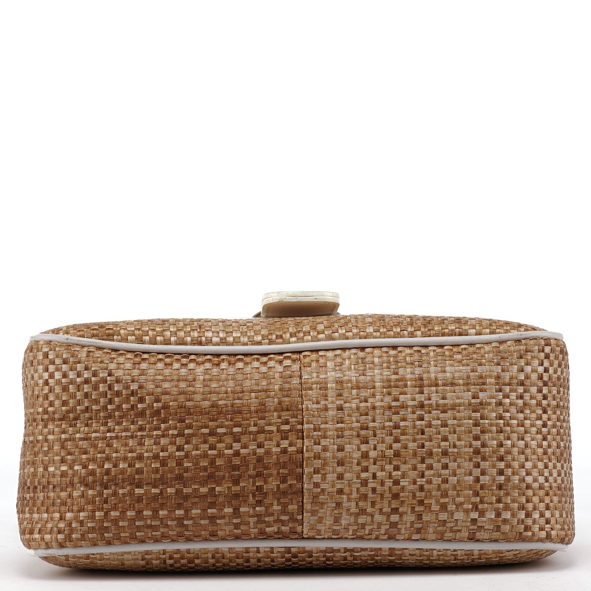 Chloé Beige Woven Raffia Shoulder Bag