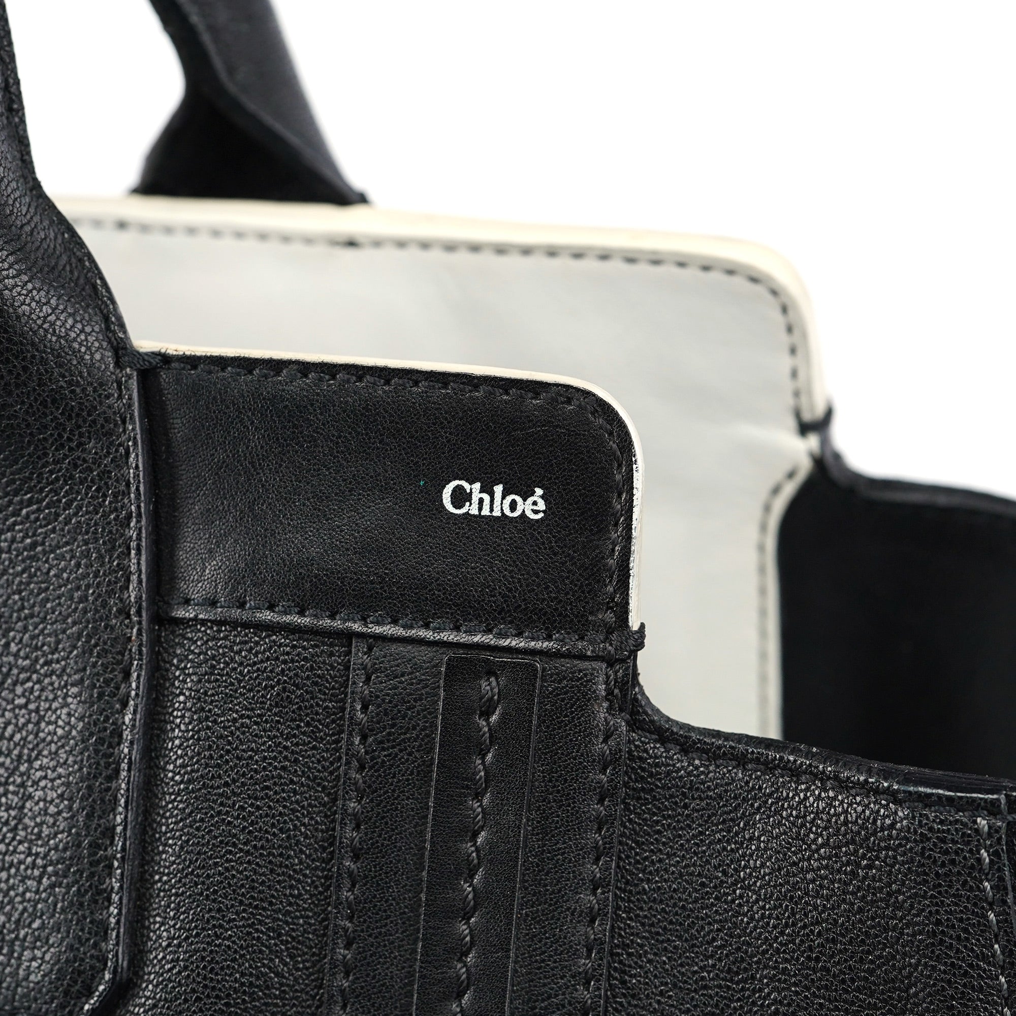 Chloé Black Calfskin Allison Tote Bag