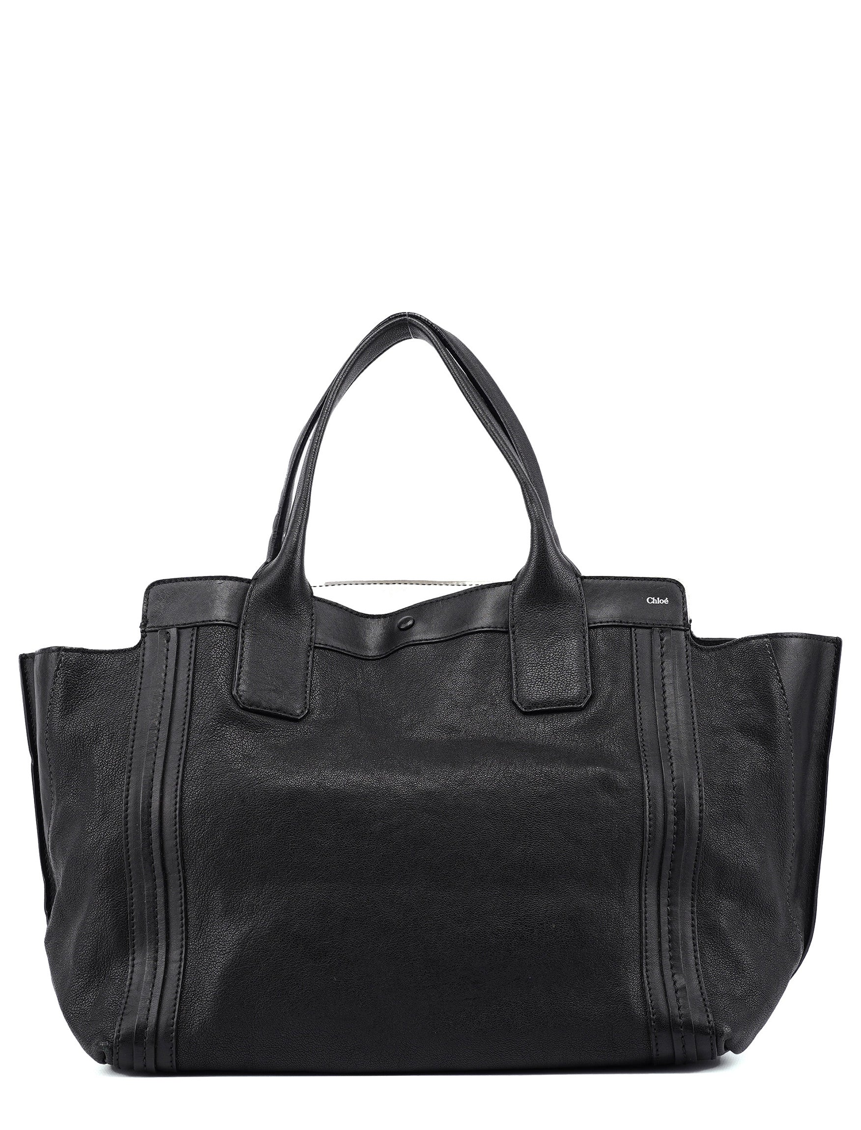 Chloé Black Calfskin Allison Tote Bag