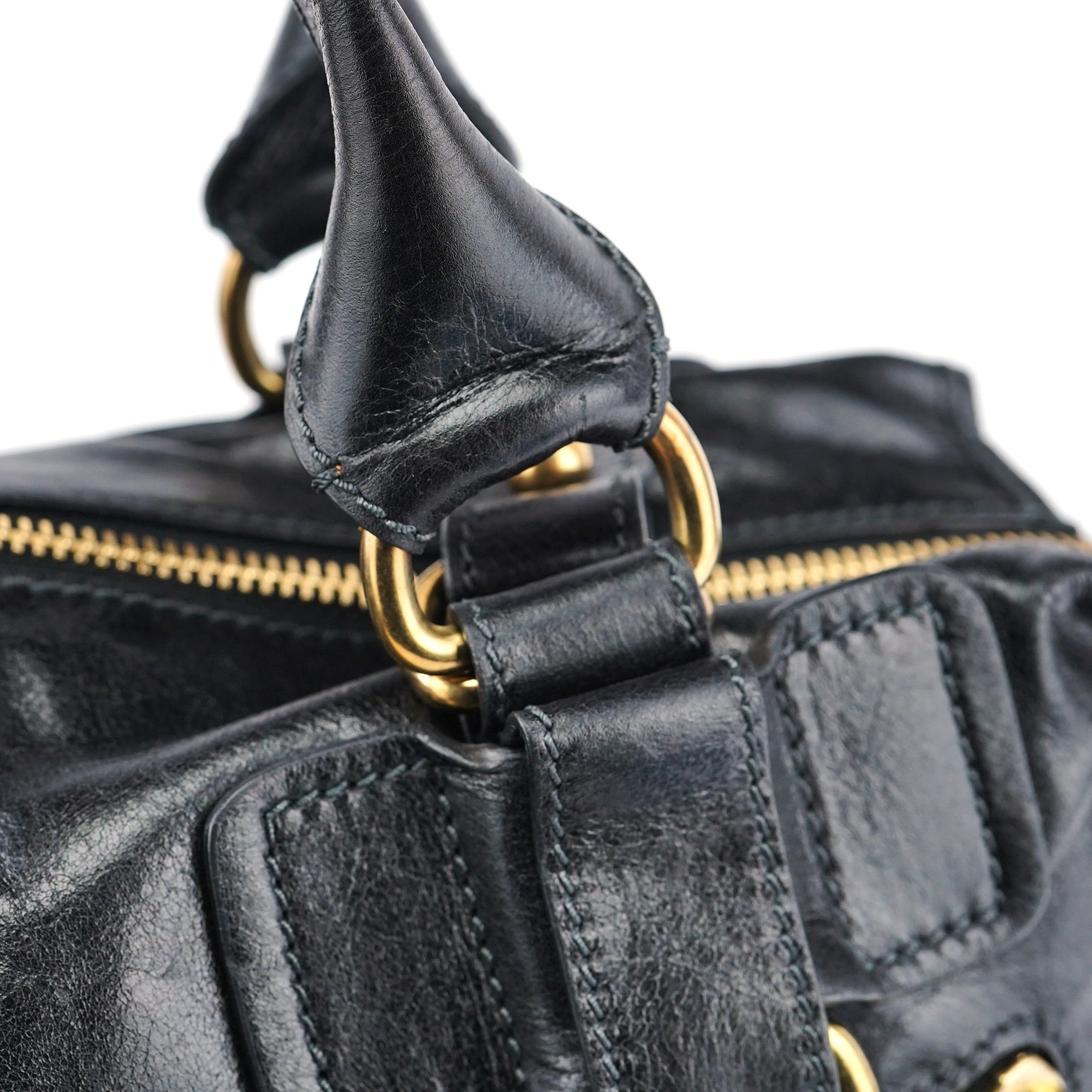 Chloe Black Calfskin Bay 2-Way Bag