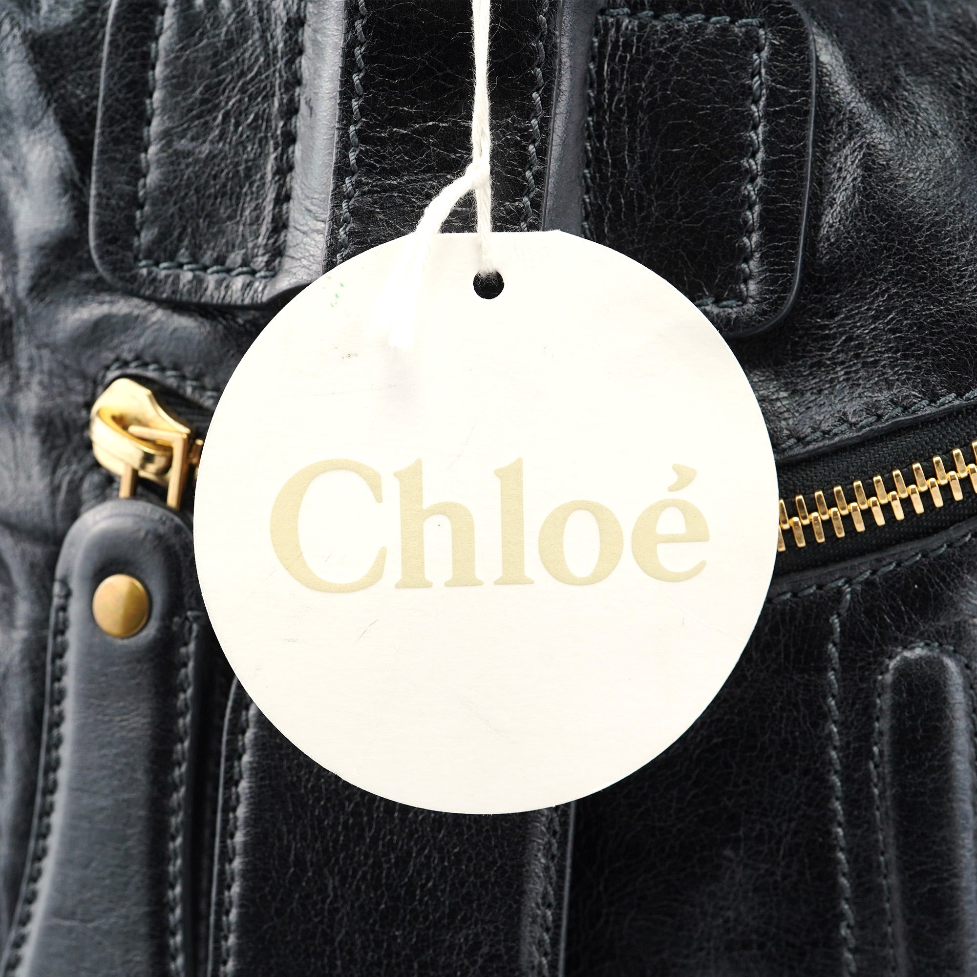 Chloé Sac deux portés Bay en cuir de veau noir