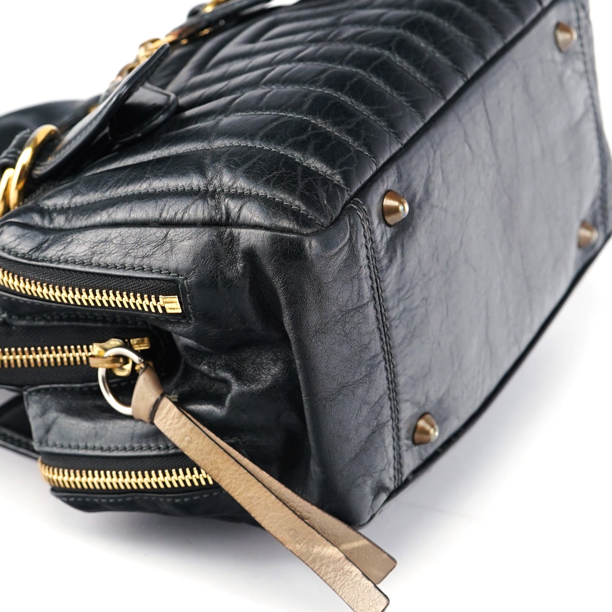 Chloé Sac cabas Bay en cuir de veau noir
