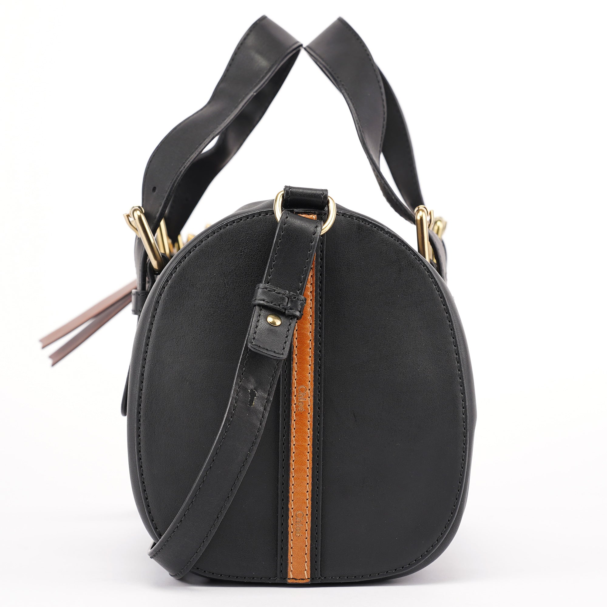 Chloé Black Calfskin Boston 2-Way Bag