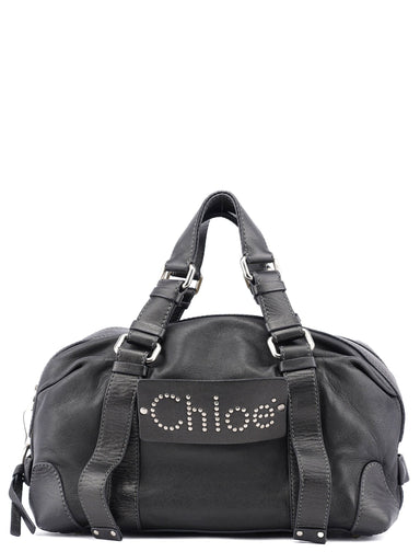 Chloé Black Calfskin Boston Tote Bag