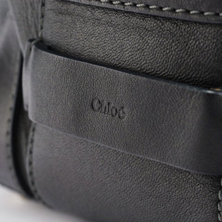 Chloé Black Calfskin Boston Tote Bag