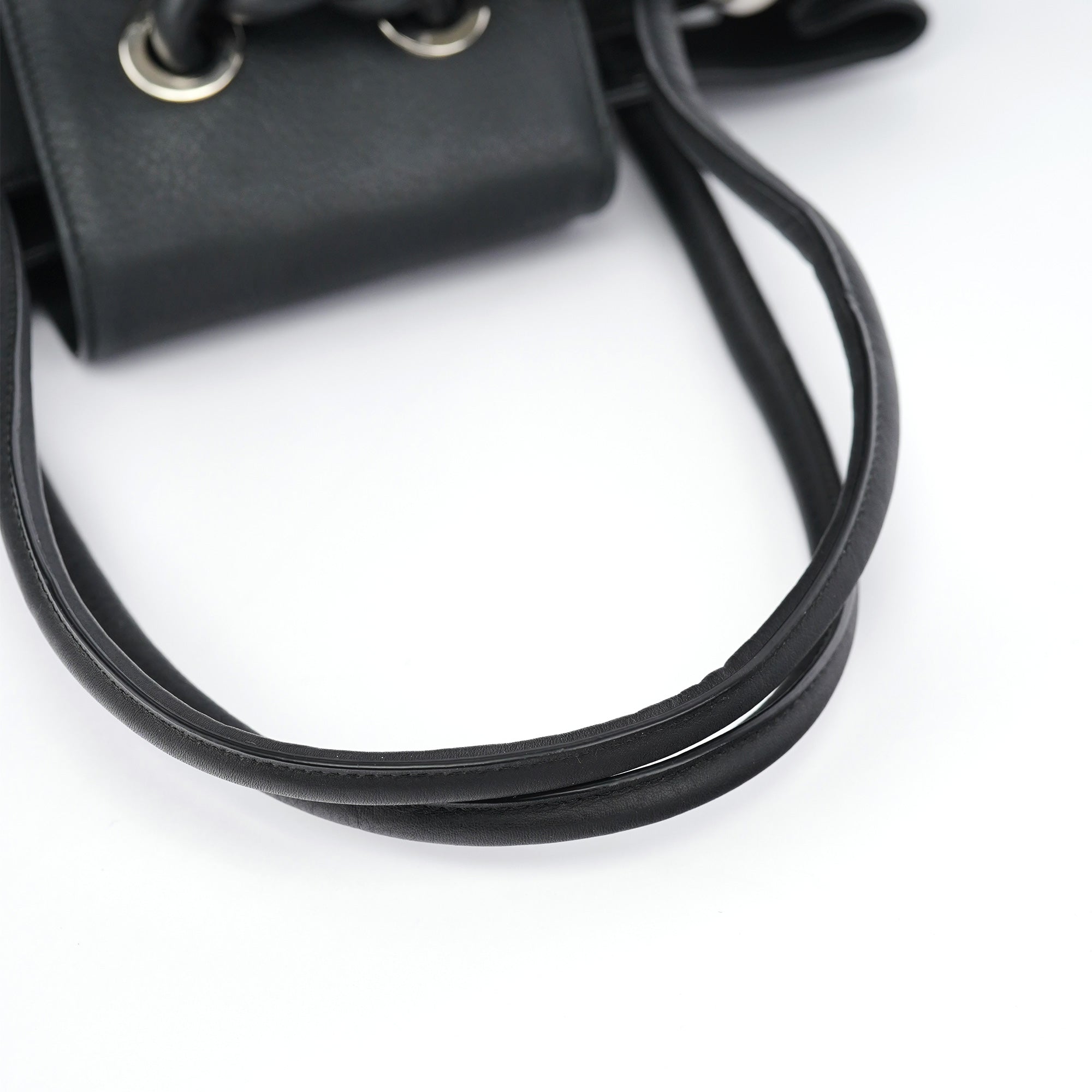 Chloé Black Calfskin Drawstring Tote Bag