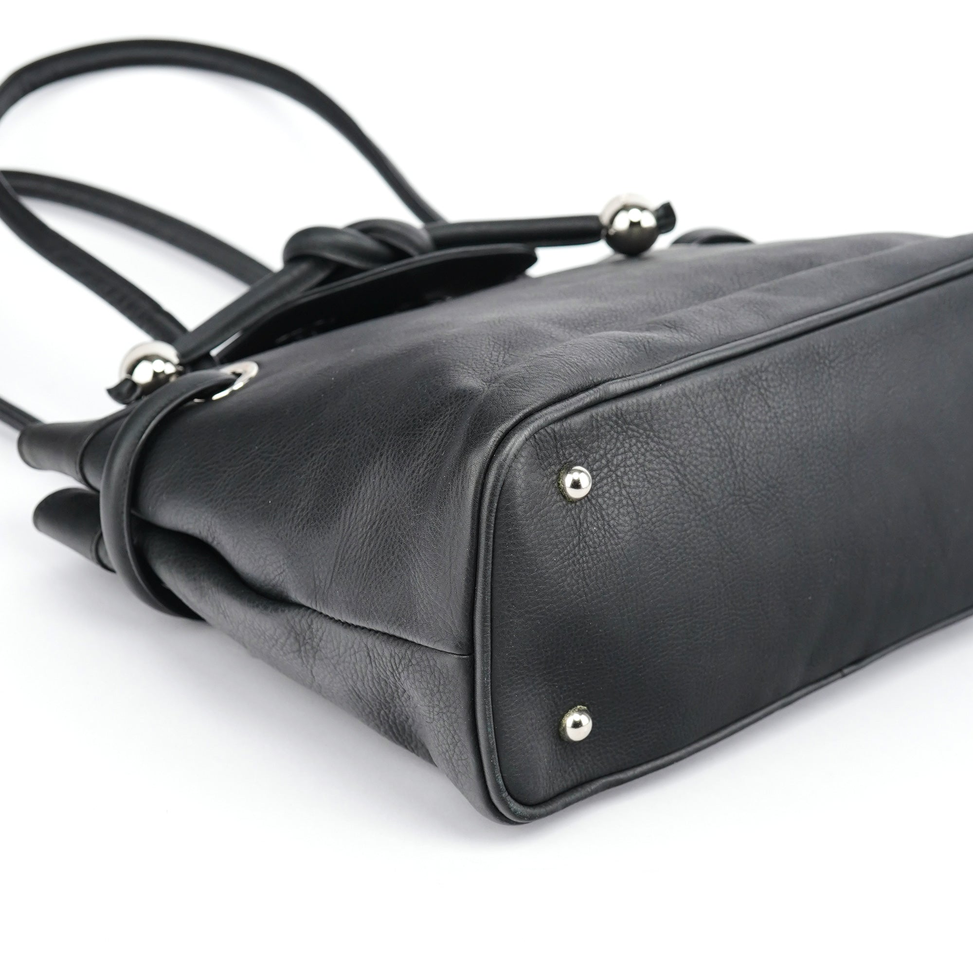 Chloé Black Calfskin Drawstring Tote Bag