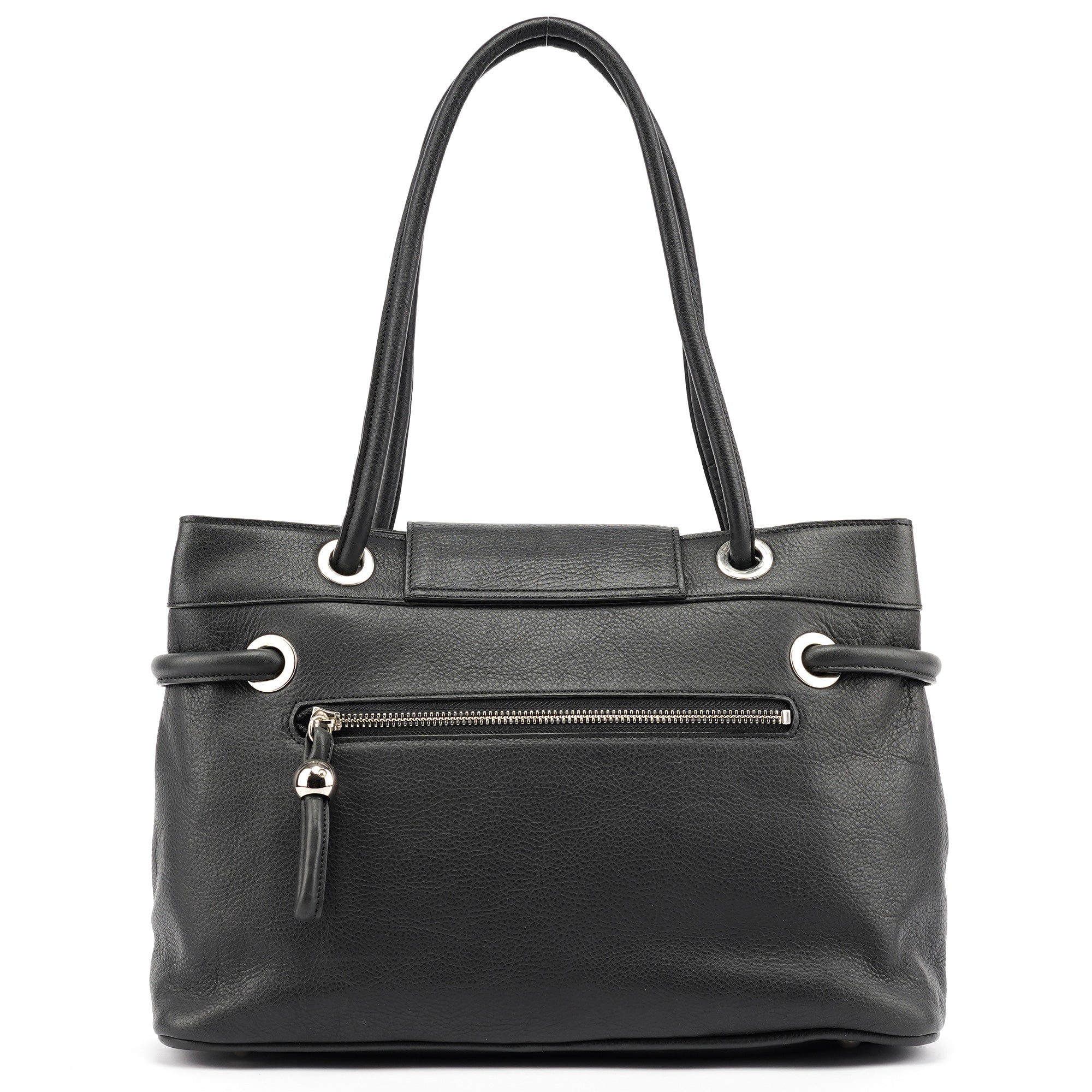 Chloé Black Calfskin Drawstring Tote Bag