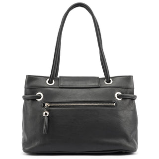 Chloé Black Calfskin Drawstring Tote Bag
