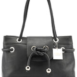 Chloé Black Calfskin Drawstring Tote Bag