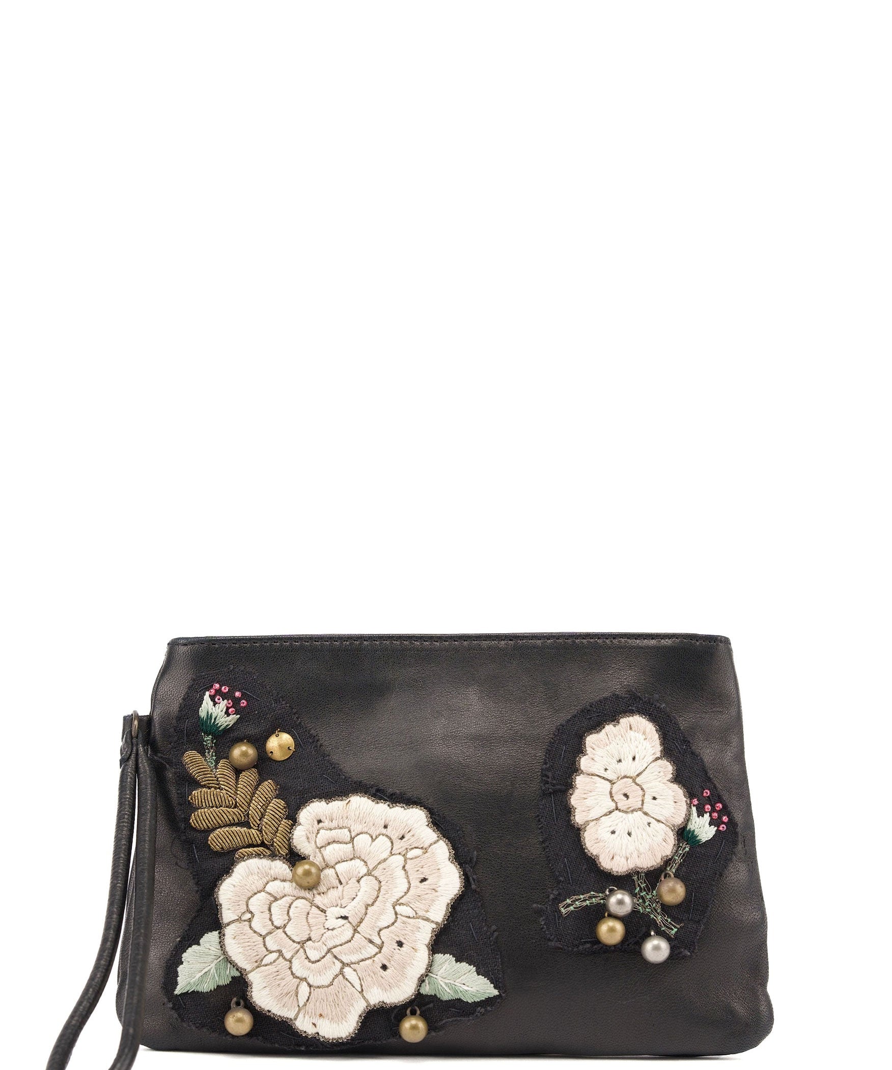 Chloé Black Calfskin Embellished Clutch Bag