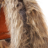 Chloe Black Calfskin Fur Python Handle Shoulder Bag