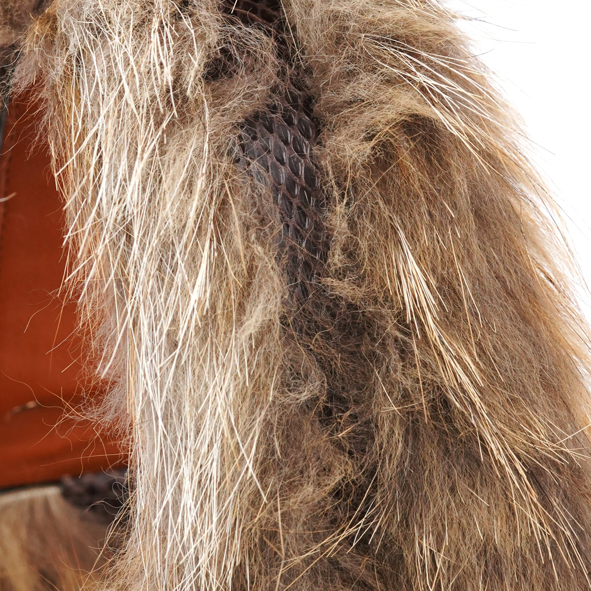 Chloe Black Calfskin Fur Python Handle Shoulder Bag
