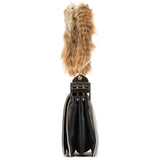 Chloe Black Calfskin Fur Python Handle Shoulder Bag