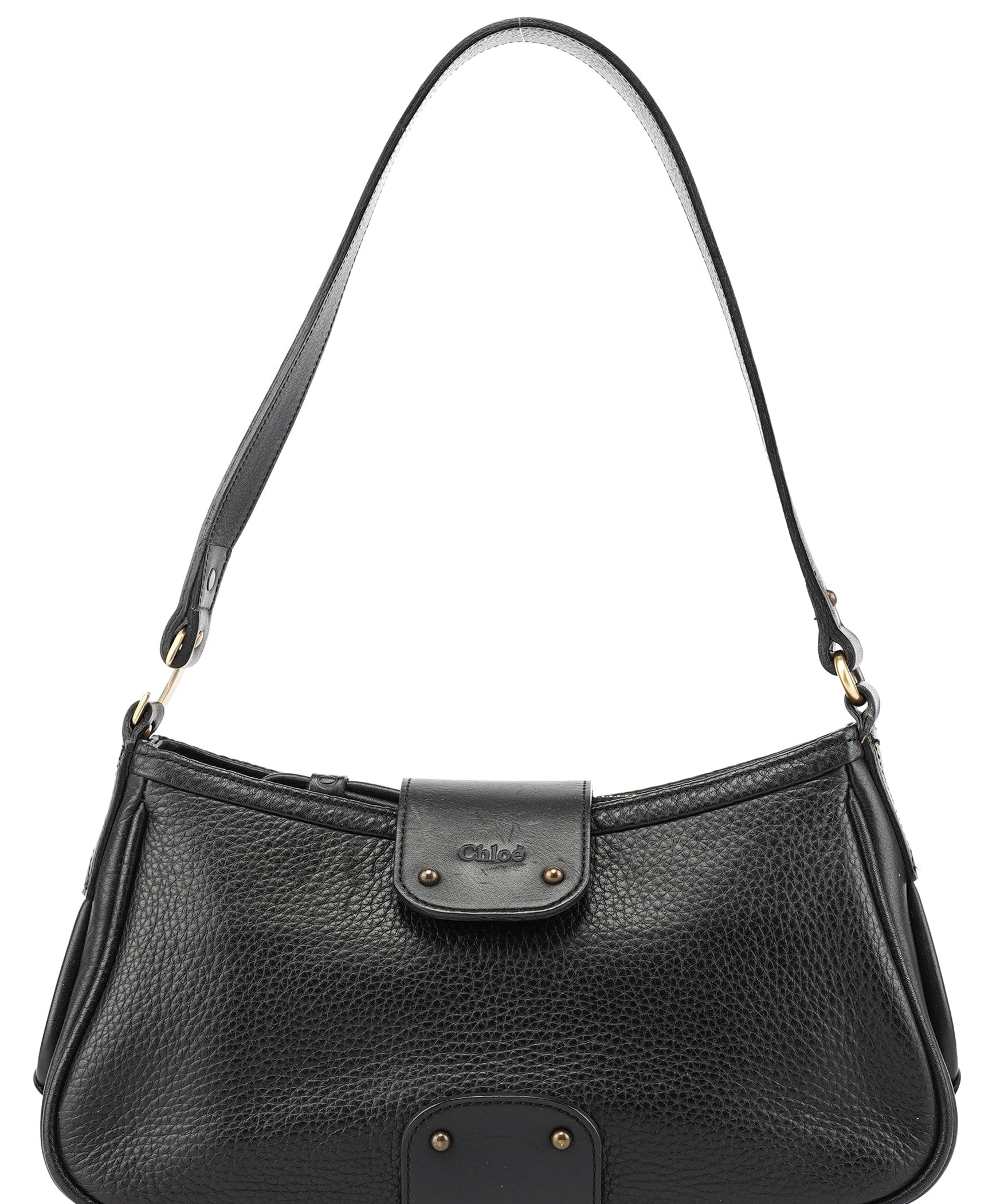 Chloé Black Calfskin Hobo Shoulder Bag