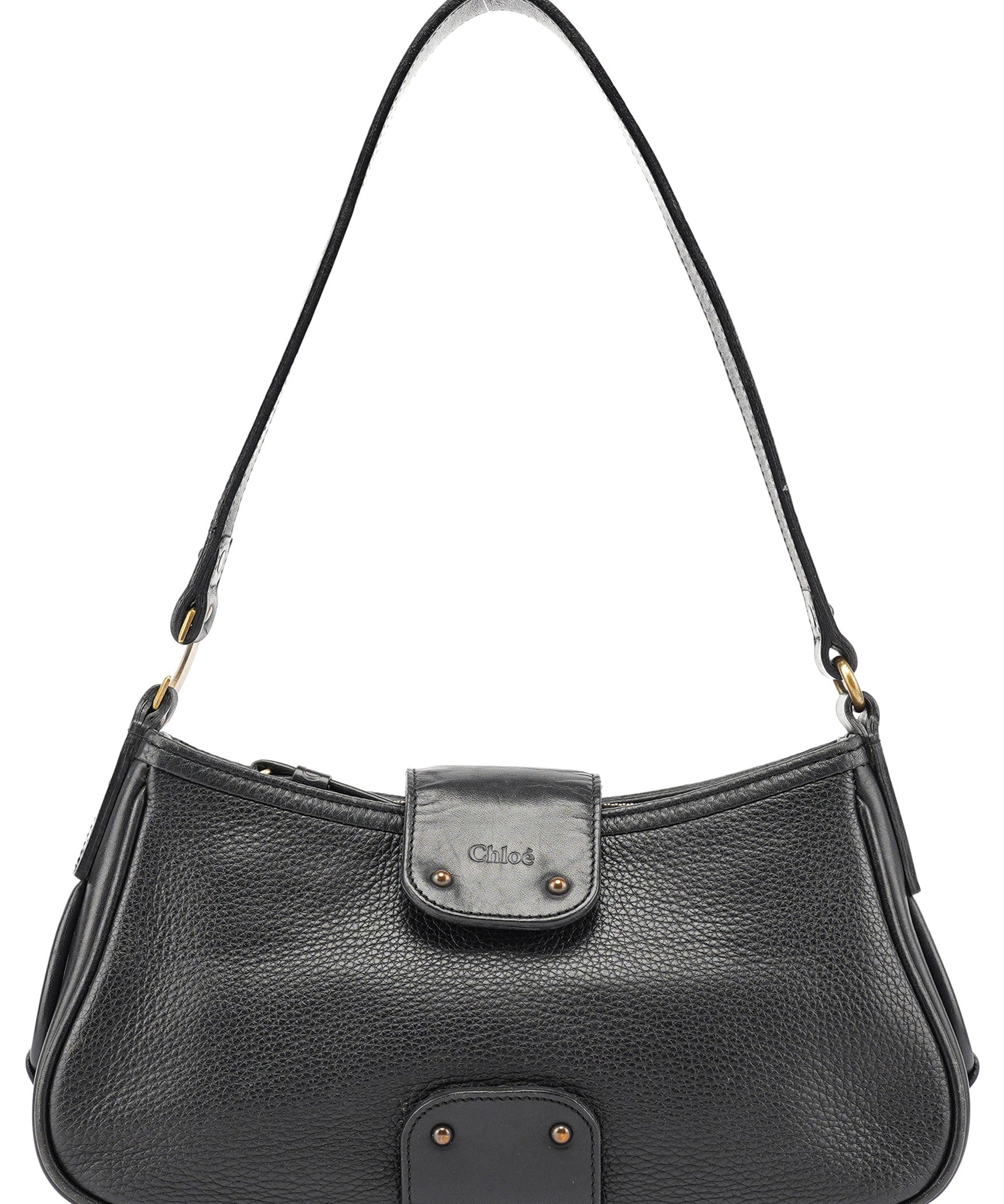 Chloé Black Calfskin Hobo Shoulder Bag
