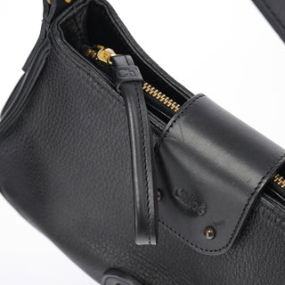 Chloé Black Calfskin Hobo Shoulder Bag