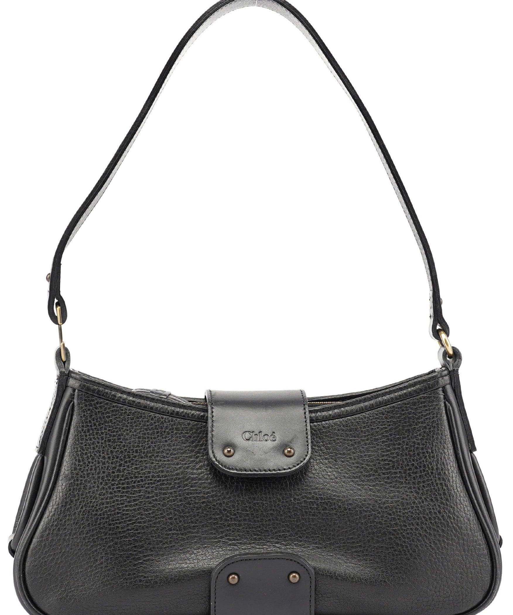 Chloé Black Calfskin Hobo Shoulder Bag