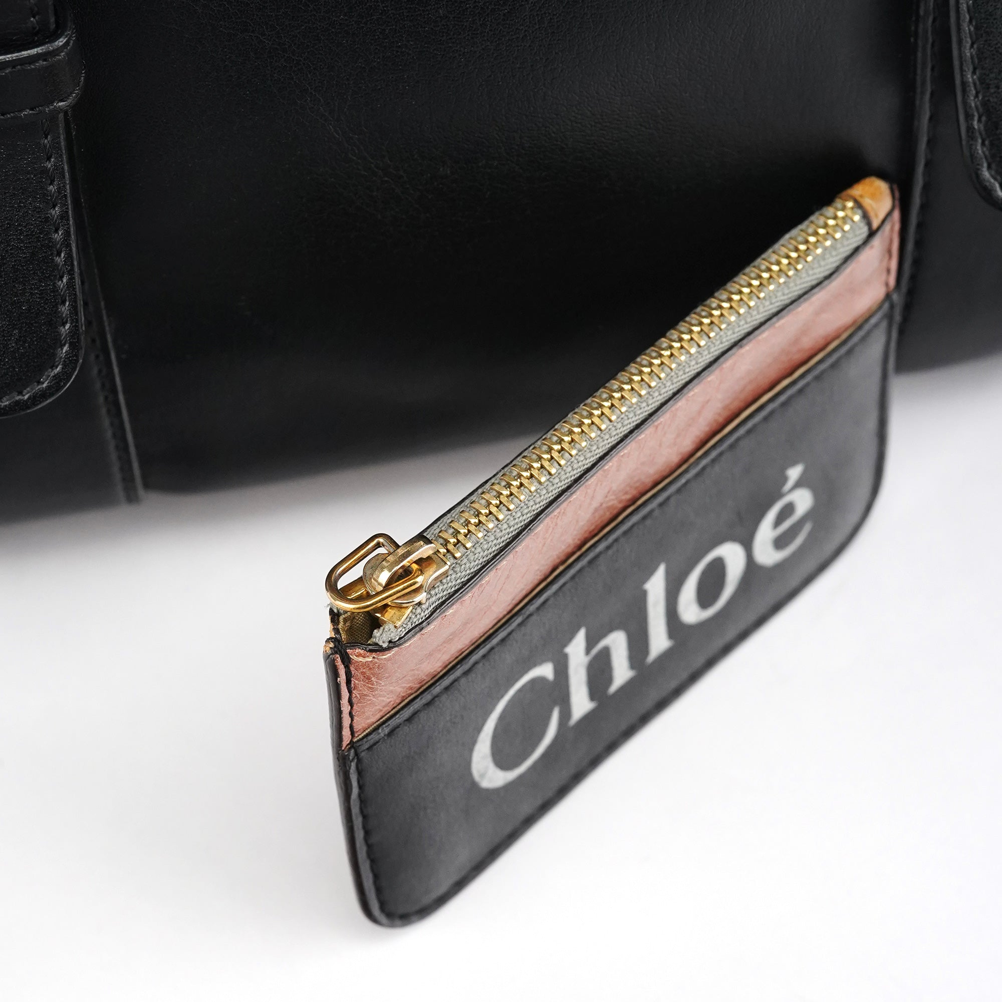 Chloe Black Calfskin Leather Boston 2-Way Bag