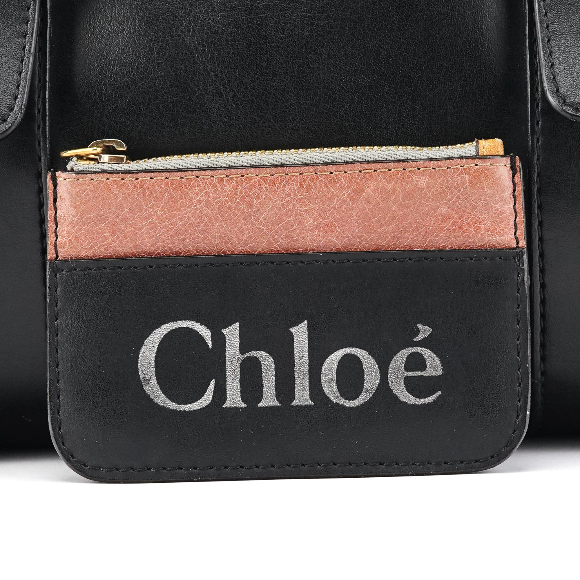 Chloe Black Calfskin Leather Boston 2-Way Bag