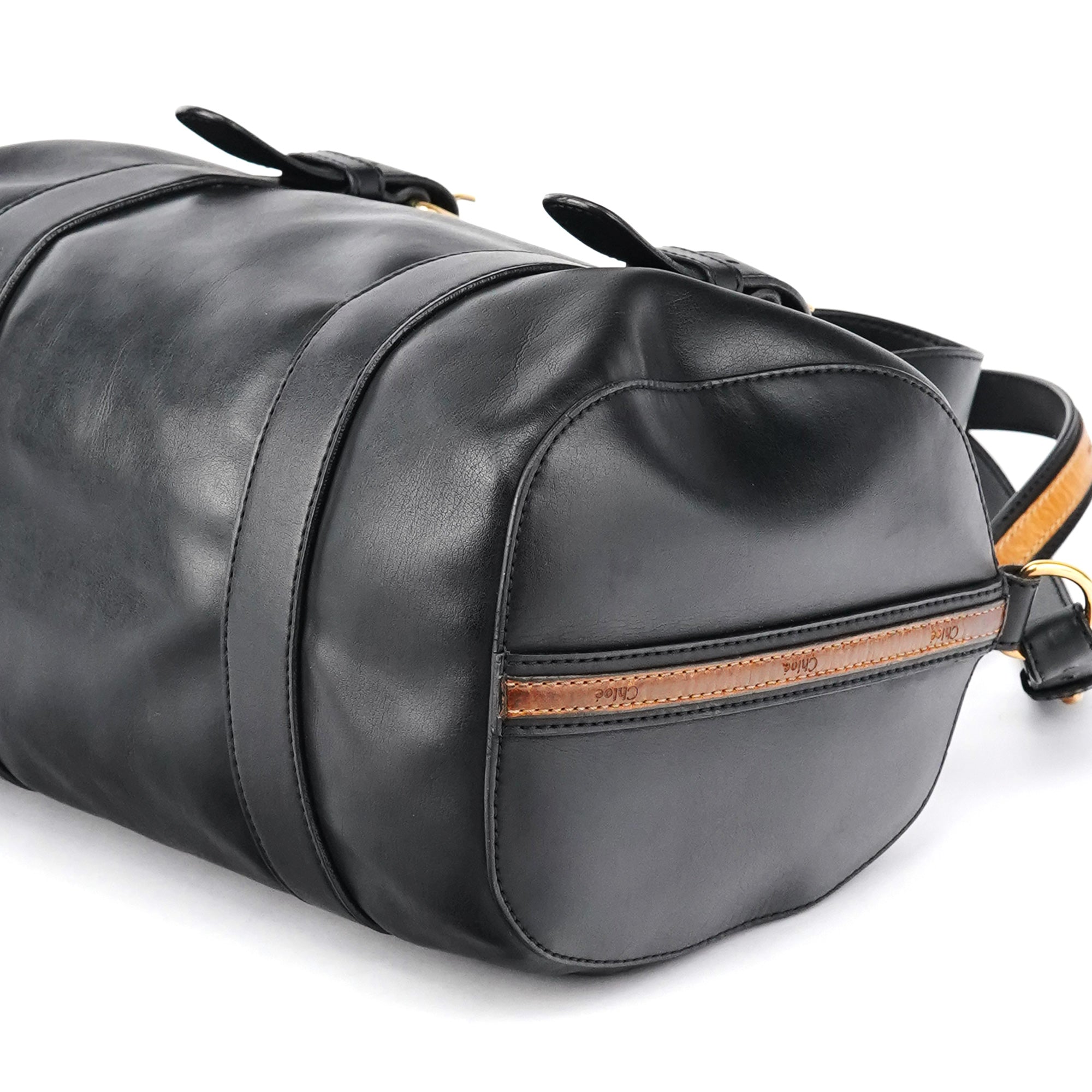 Chloe Black Calfskin Leather Boston 2-Way Bag