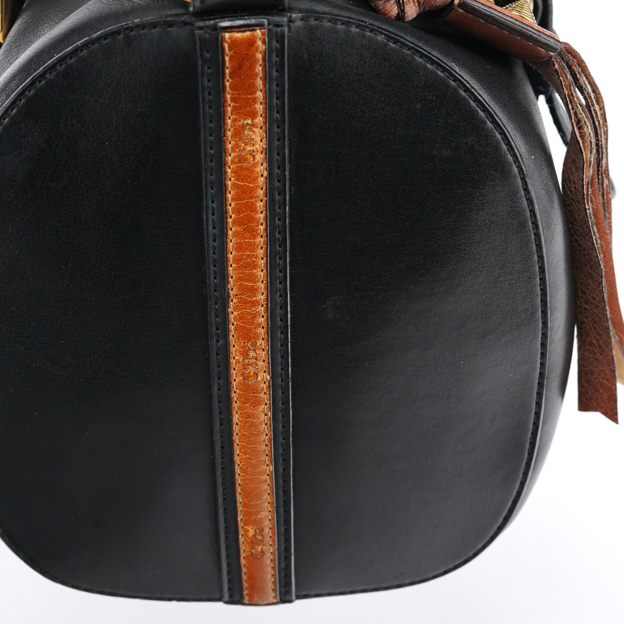 Chloe Black Calfskin Leather Boston 2-Way Bag