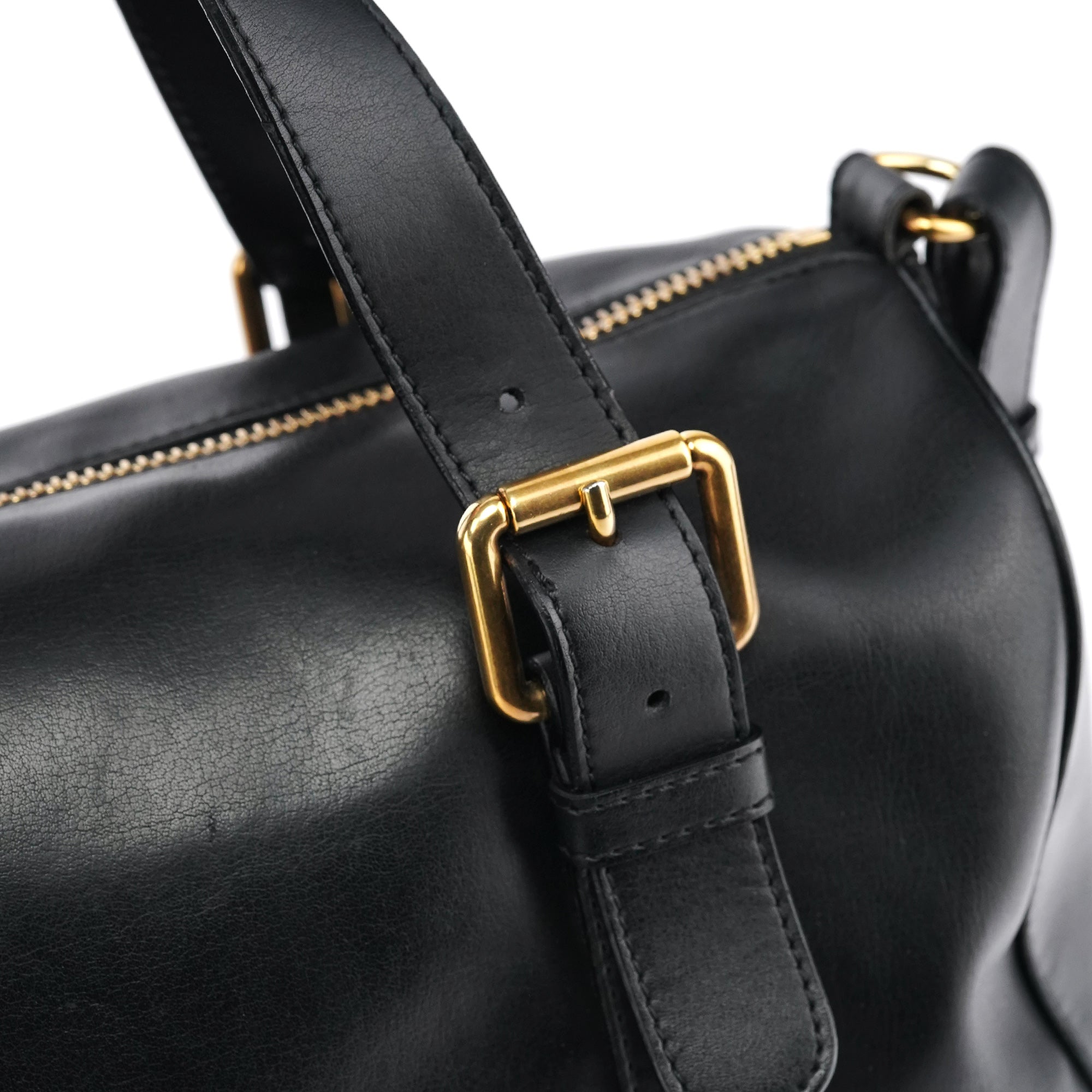 Chloe Black Calfskin Leather Boston 2-Way Bag