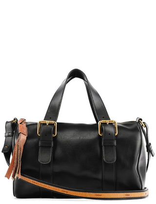 Chloe Black Calfskin Leather Boston 2-Way Bag