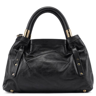 Chloé Black Calfskin Leather Tote Bag