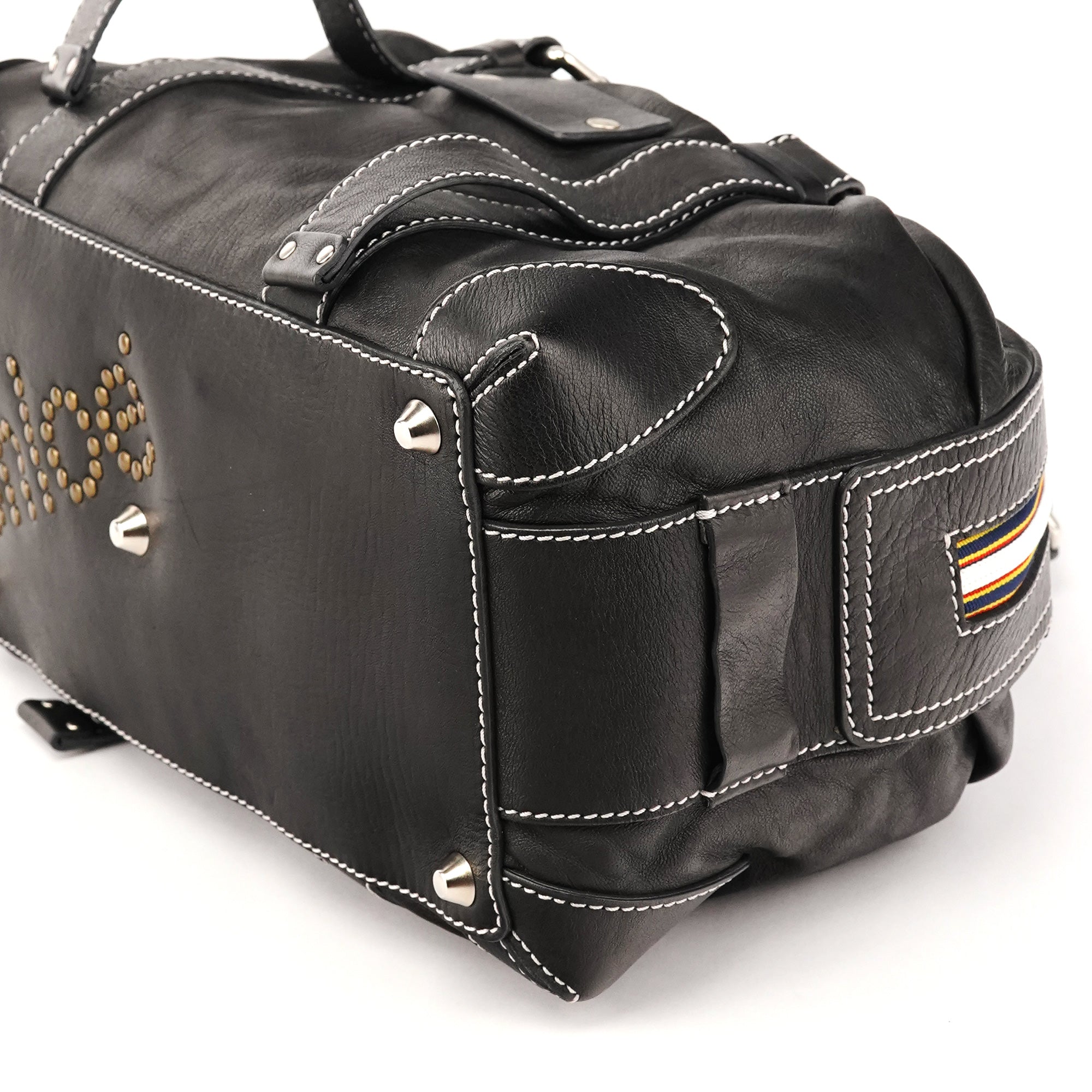 Chloé Black Calfskin Patsy Boston Bowling Bag