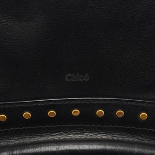 Chloe Black Calfskin Studded Paraty 2-Way Bag