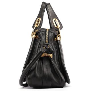 Chloe Black Calfskin Studded Paraty 2-Way Bag