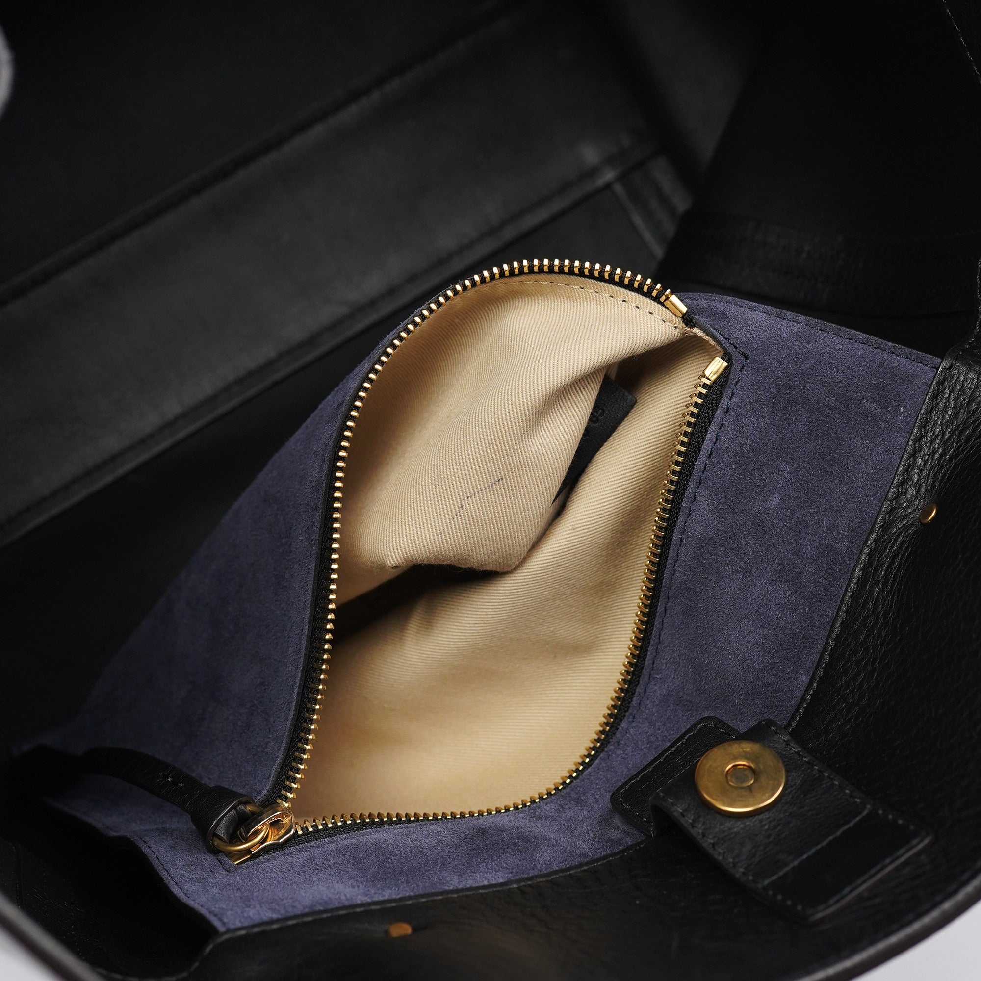 Chloe Black Calfskin Zippered Tote Bag