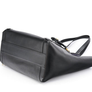 Chloe Black Calfskin Zippered Tote Bag
