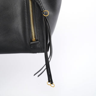 Chloe Black Calfskin Zippered Tote Bag