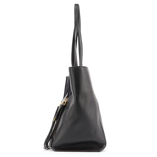 Chloe Black Calfskin Zippered Tote Bag