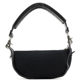 Chloe Black Canvas Logo Shoulder Bag