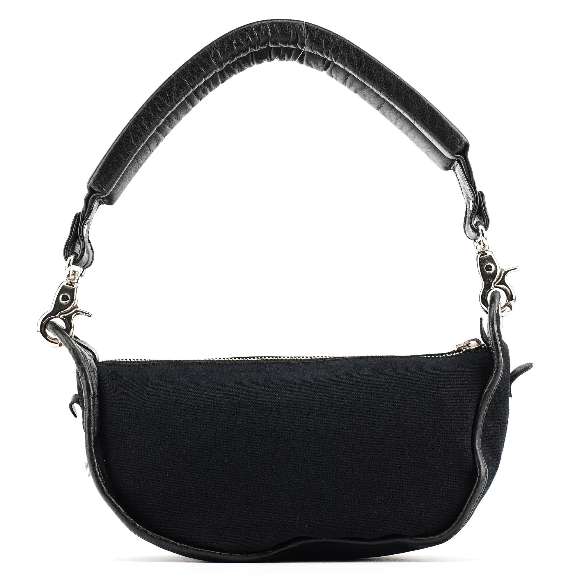 Chloe Black Canvas Logo Shoulder Bag