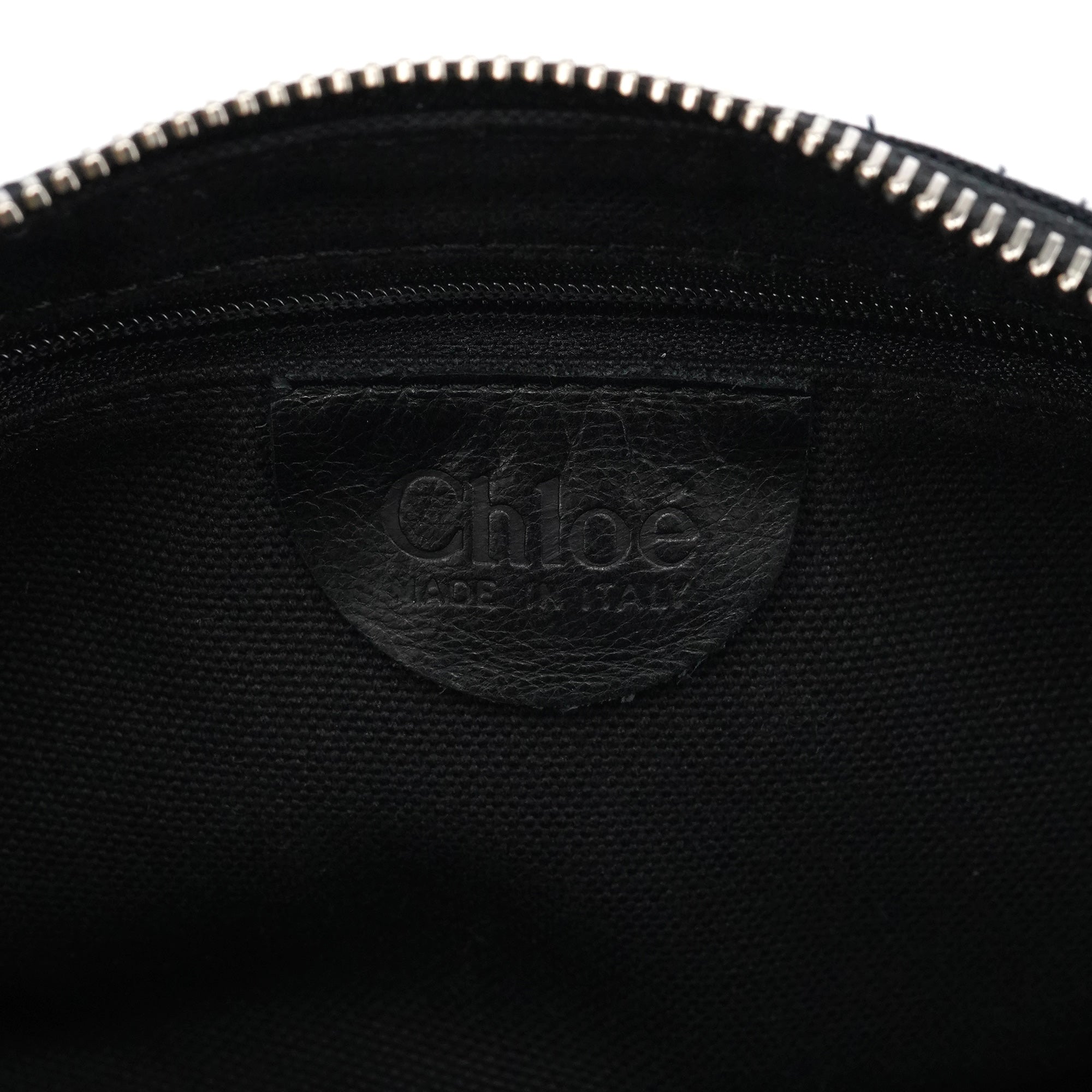 Chloe Black Canvas Logo Shoulder Bag